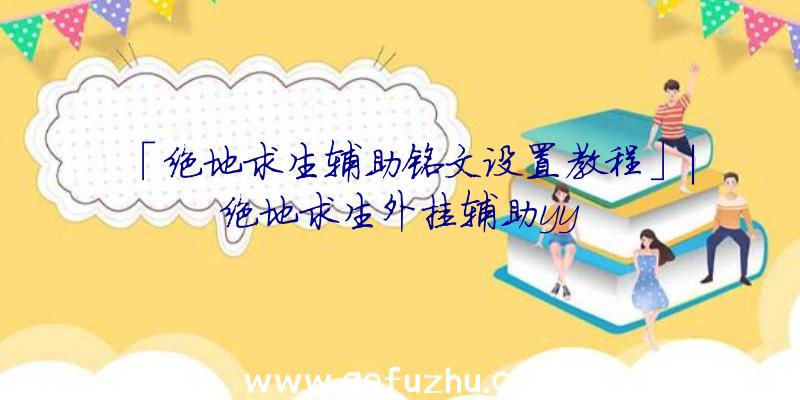 「绝地求生辅助铭文设置教程」|绝地求生外挂辅助yy
